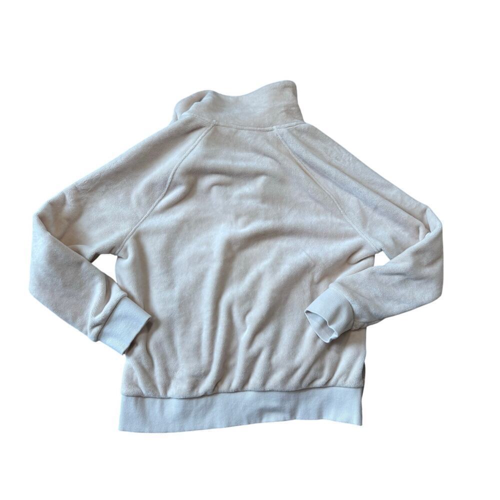 Athleta pullover sweatshirt, heavy velour size SP (small/Petite); Cream - Picture 2 of 12